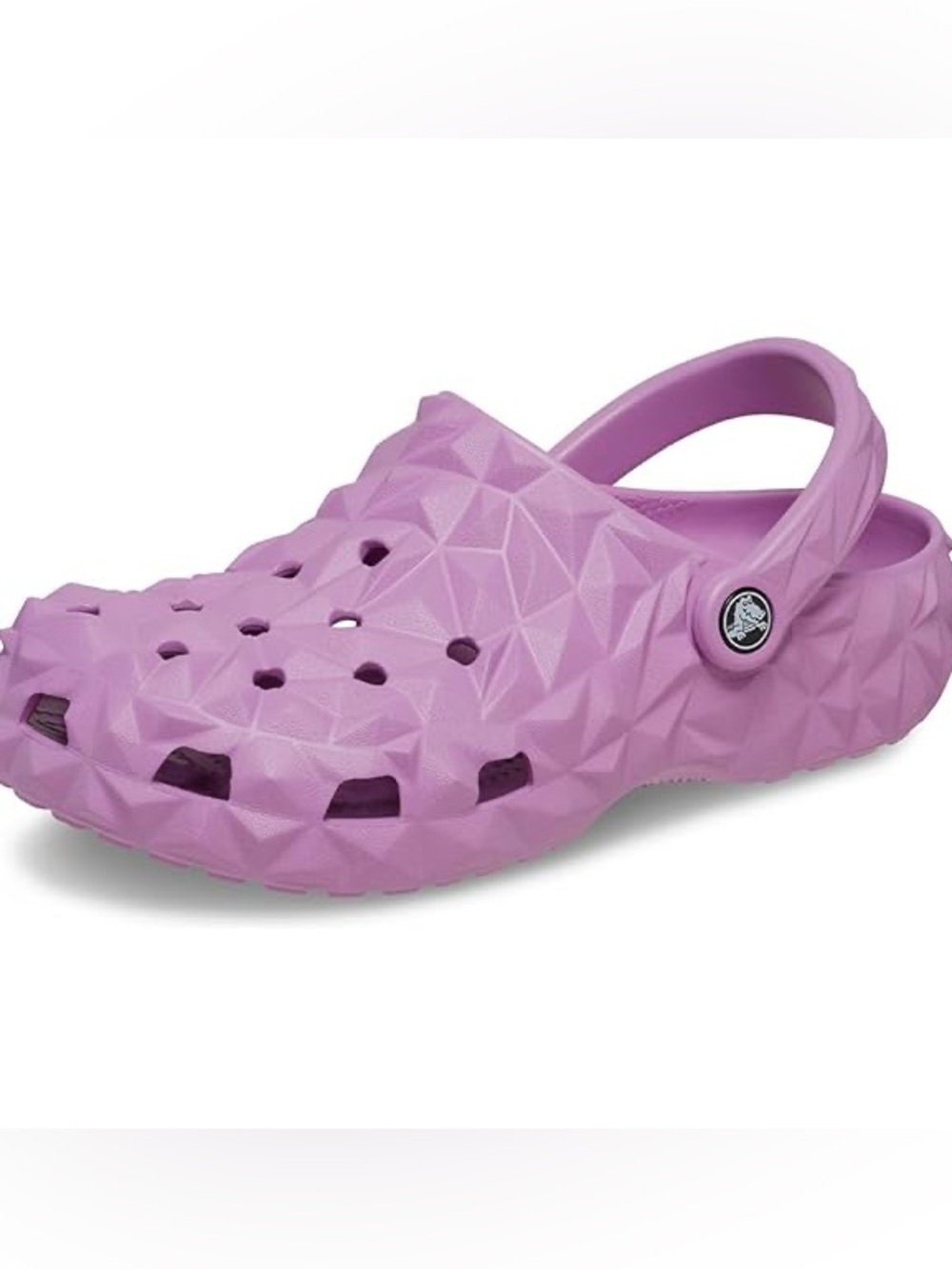 CROCS Classic Geometric-Pattern Clogs in Mauve Pink Sz 8